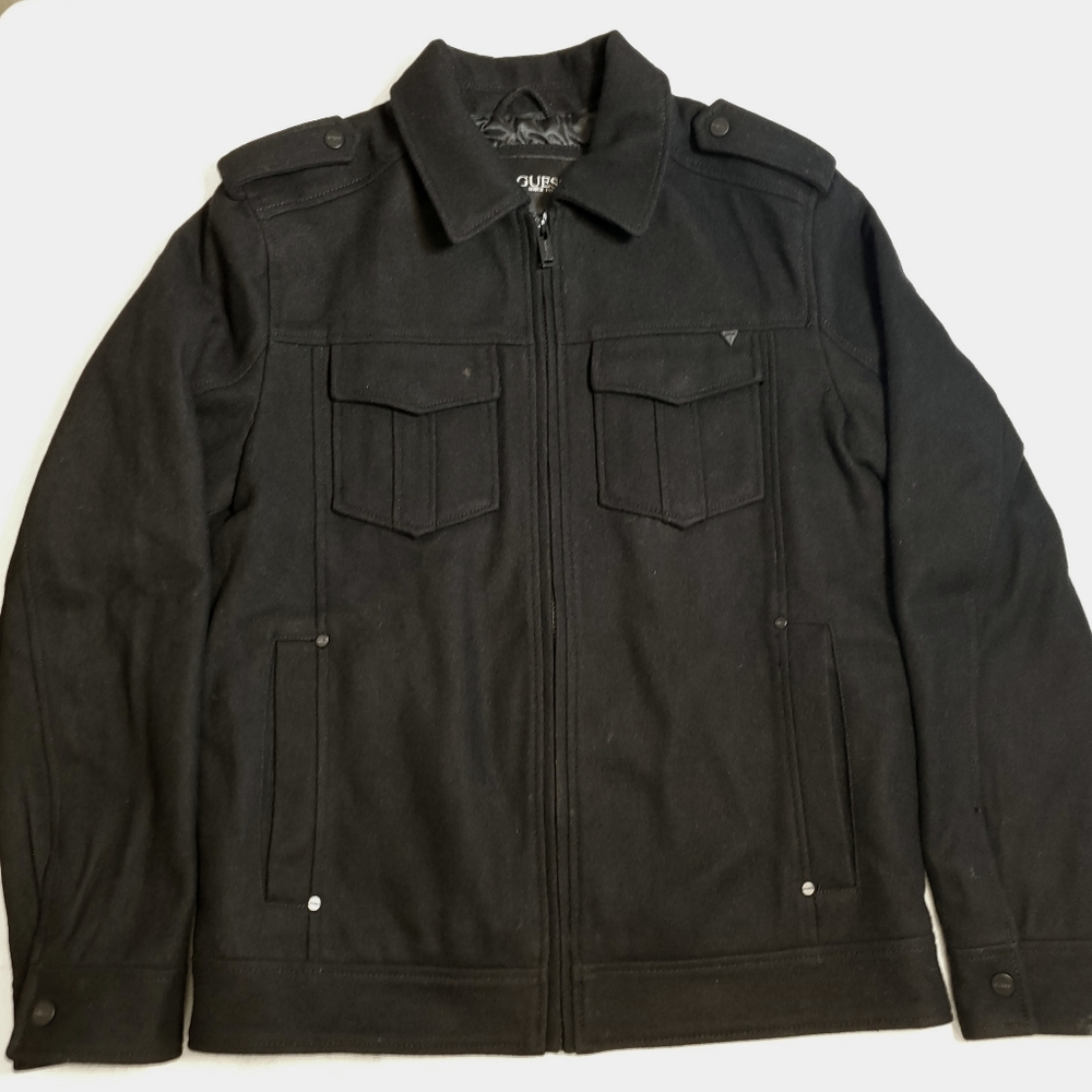GUESS: Vintage Black coat (m)